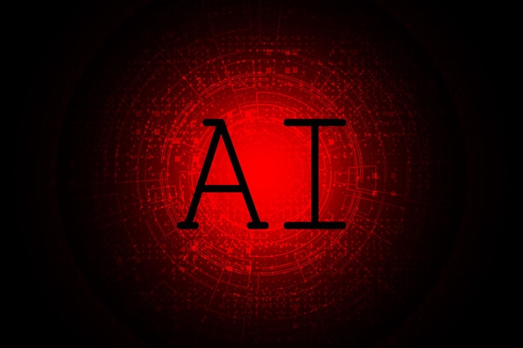 Vector chipset de inteligencia artificial (ia) en una placa de circuitos conceptos tecnológicos futuristas