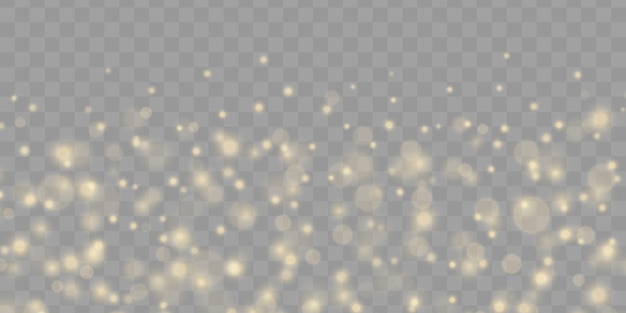 Chispa chispeante partícula de polvo mágico Efecto Bokeh Chispas amarillas estrellas brillan destello vector de luz dorada