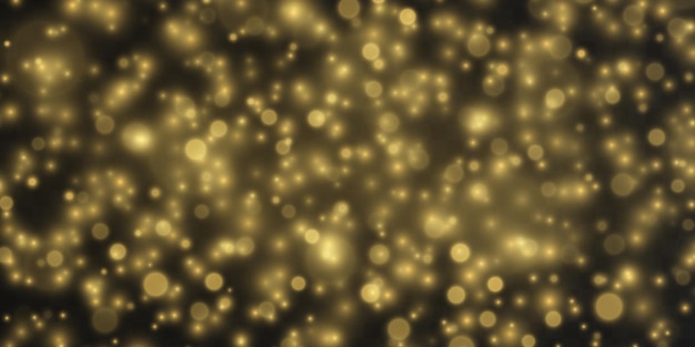 Chispa chispeante partícula de polvo mágico Efecto Bokeh Chispas amarillas estrellas brillan destello vector de luz dorada