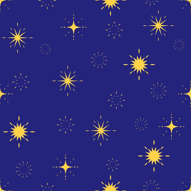 Chispa noche sin fisuras patrón de fondo Star stardust galaxy ilustración vectorial