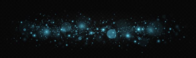 Las chispas azules y las estrellas brillan con un efecto de luz especial.