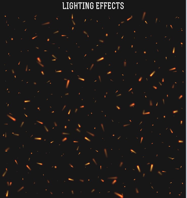 Vector chispas de fuego. chispas naturales aisladas efecto de luz realista. fondo i brillantes chispas de fuego. ilustración vectorial