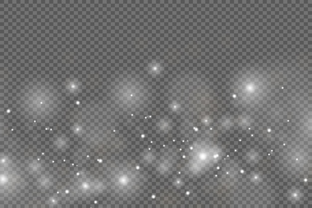 Las chispas de polvo y una estrella blanca brillan con una luz especial.