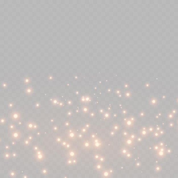 Las chispas de polvo y las estrellas rojas brillan con destellos especiales de brillo rojo claro.