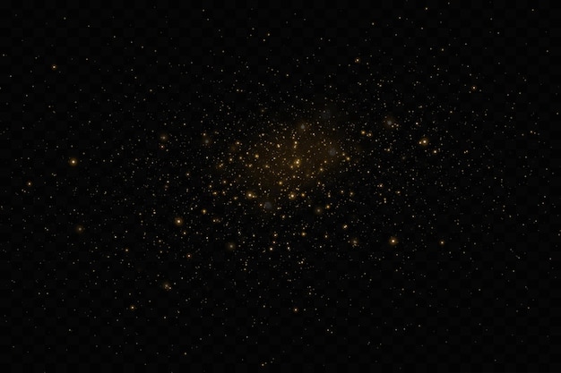 Las chispas del polvo de hadas brillan con un efecto de luz especial.