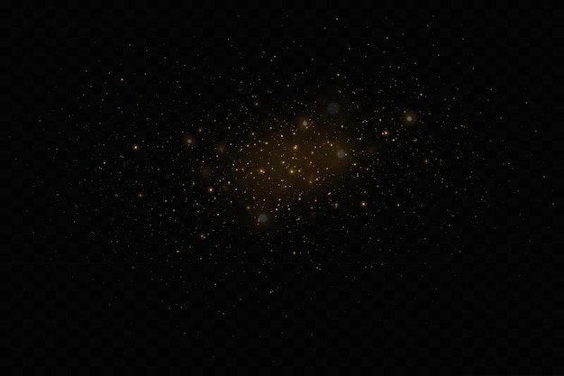 Las chispas del polvo de hadas brillan con un efecto de luz especial.
