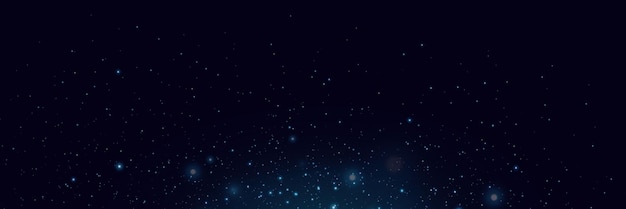 Las chispas del polvo de hadas y las estrellas azules brillan con una luz especial las partículas del resplandor de la luz
