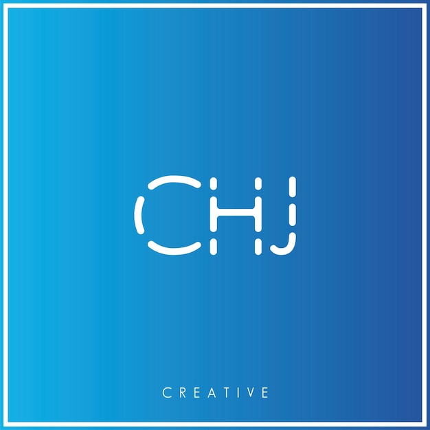 CHJ Premium Vector último diseño de logotipo diseño creativo de logotipo vector ilustración monograma de logotipo mínimo