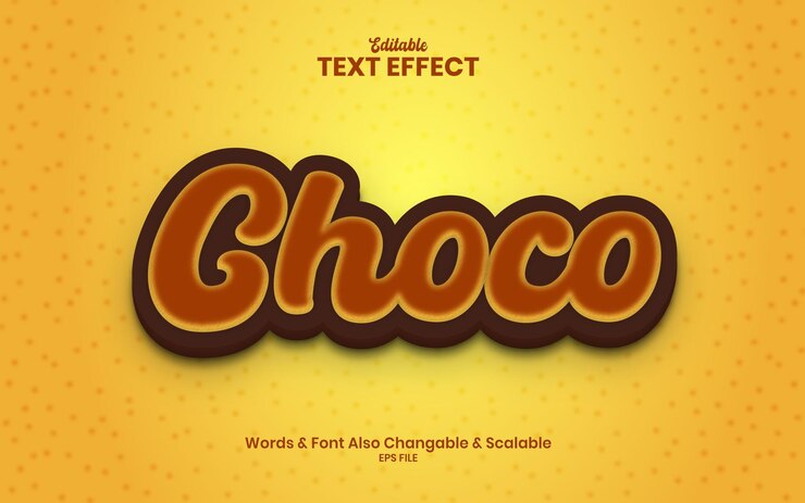 Choco efecto de texto 3d