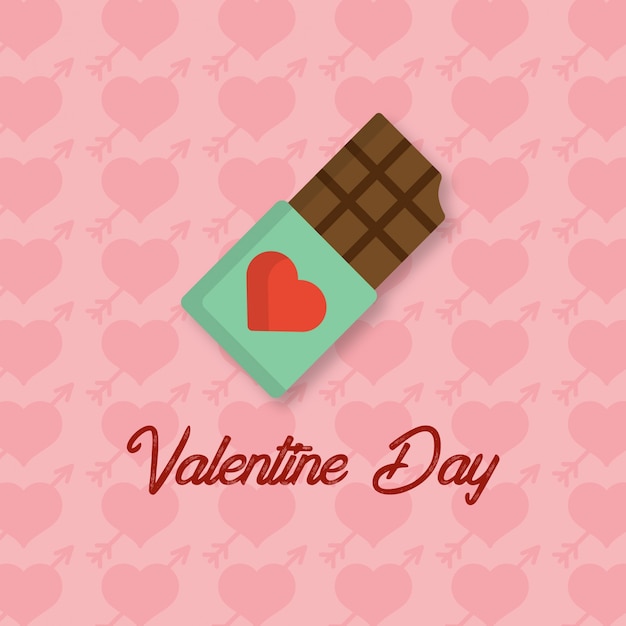 Vector chocolate del día de san valentín