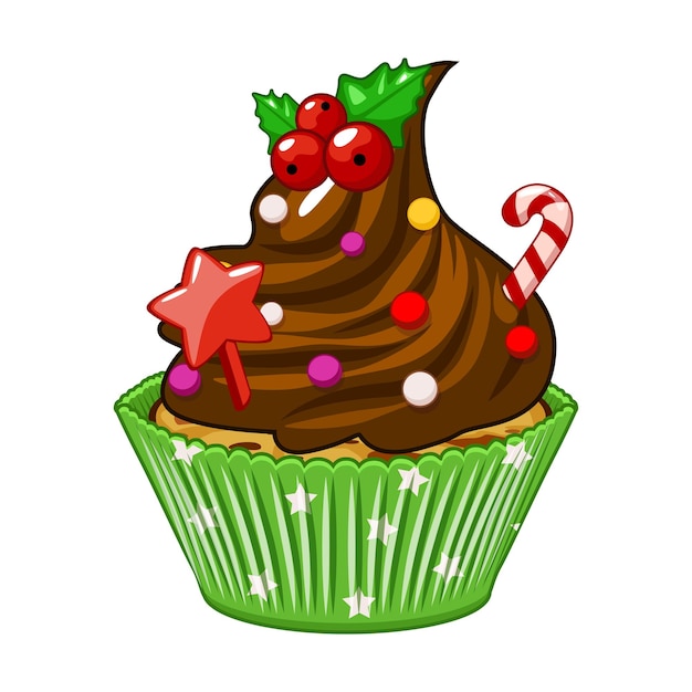 Chocolate dulce navidad y año nuevo Elementos creativos para su diseño Ilustración vectorial