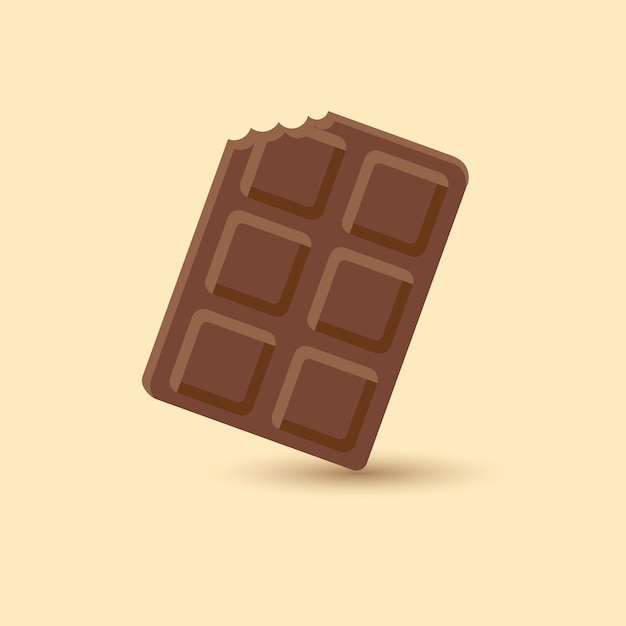 Vector chocolate con sombra