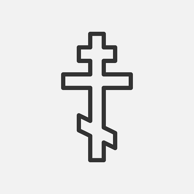 Christian Cross icono logotipo aplicación interfaz de usuario ilustración vectorial