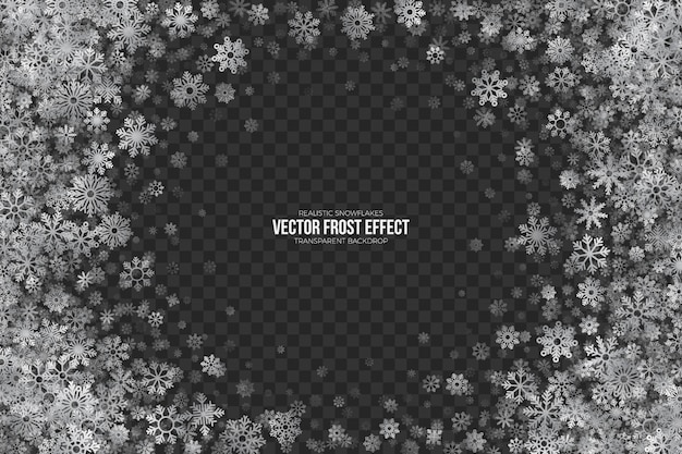Christmas Frame 3D Snow Frost Efecto