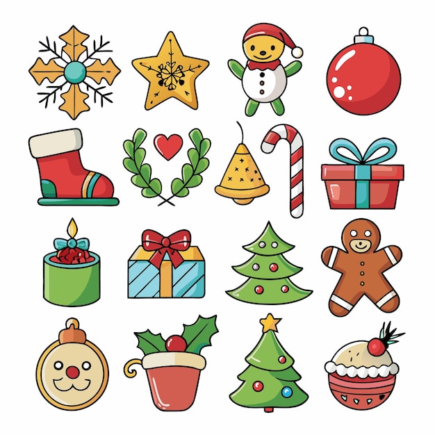 Christmas icon set