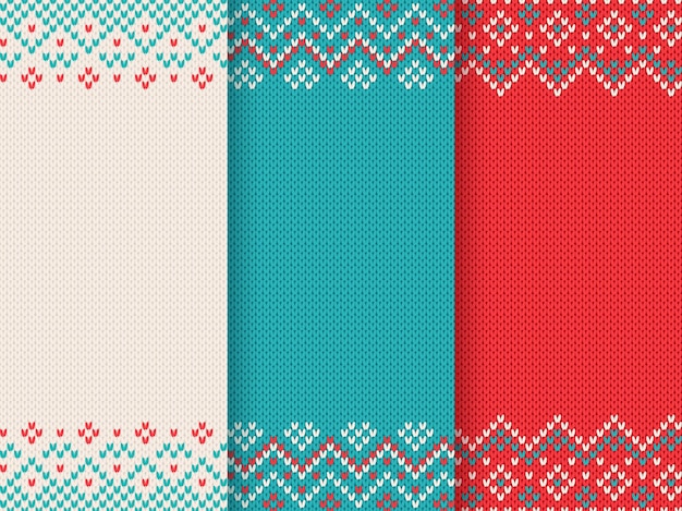 Christmas pattern Knitted sweater texture Knit Xmas seamless print Winter background
