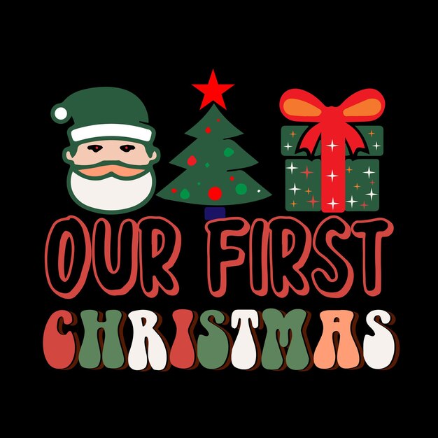 Christmas Retro SVG Mejor diseño de camiseta, feliz Navidad, camiseta de tipografía Vector Premium