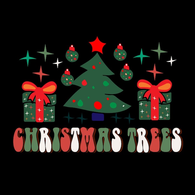 Christmas Retro SVG Mejor diseño de camiseta, feliz Navidad, camiseta de tipografía Vector Premium