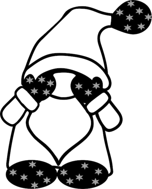 Christmas SVG Gnome. Christmas T-shirt Design SVG Bundle. Snoow Flakes Christmas quotes Tarjetas de felicitación