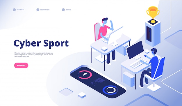 Ciber deporte. Videojuego en línea de torneos de torneos de jugador con concepto de juegos de consola de computadora