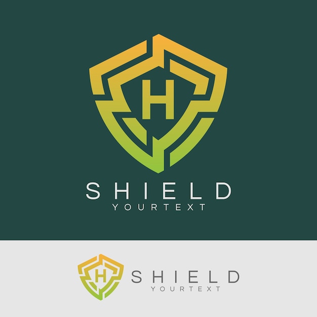 Ciberseguridad inicial Letra H Diseño de logotipo