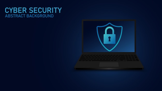 Ciberseguridad y protección de la información Diseño del concepto de protección de datos Vector e ilustración