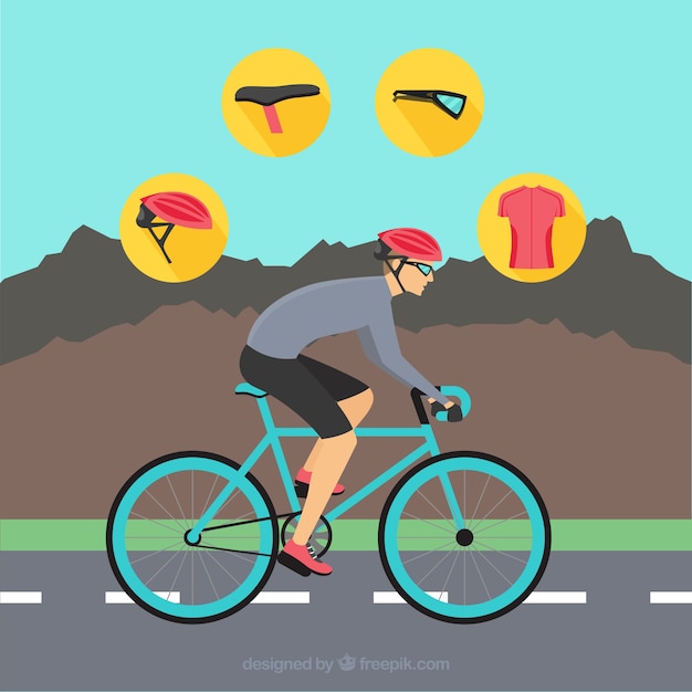 Ciclismo de montaña vector pack