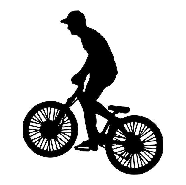 Ciclista abstracto vectorial en una pista de carreras de salpicaduras de acuarelas atleta de dibujo coloreado en una bicicleta