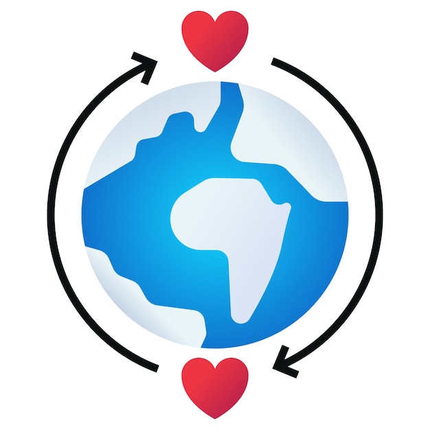 Ciclo del corazón del día mundial de la salud alrededor del mundo