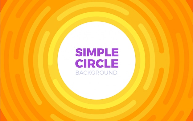 Vector ciclo de fondo de estilo circular en color naranja