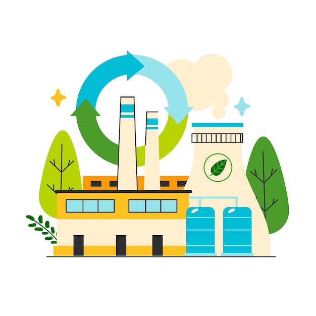 Ciclo de vida del producto de economía circular desde la producción hasta el consumo