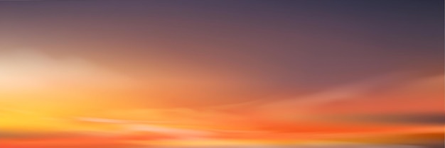 El cielo al atardecer con colores naranja y dorado