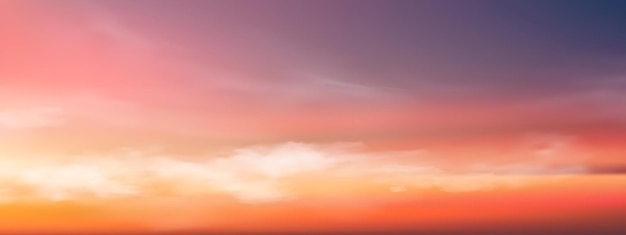 Cielo del atardecer con nubes