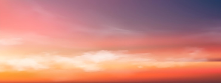Vector cielo del atardecer con nubes