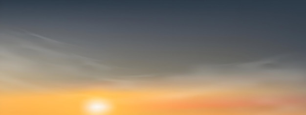 Cielo del atardecer con nubes