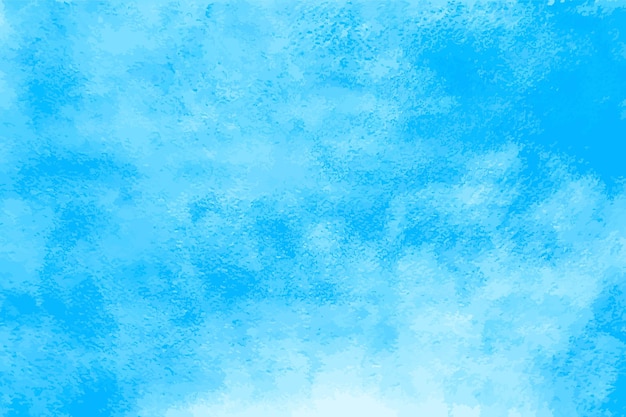 Cielo azul acuarela. Manchas de pintura de agua abstracta. Patrón de océano con textura de papel pintado con pincel. Color del arte de vector de día soleado de verano. Ilustración azul cielo acuarela, textura de mancha de salpicaduras