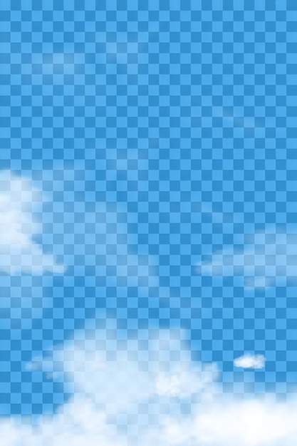Cielo azul con nubes blancas esponjosas