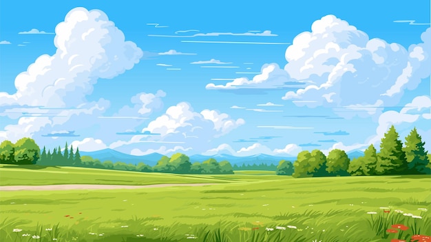 Cielo azul nubes día soleado diseño de fondo vectorial