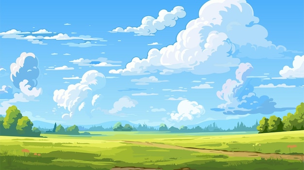 Cielo azul nubes día soleado diseño de fondo vectorial