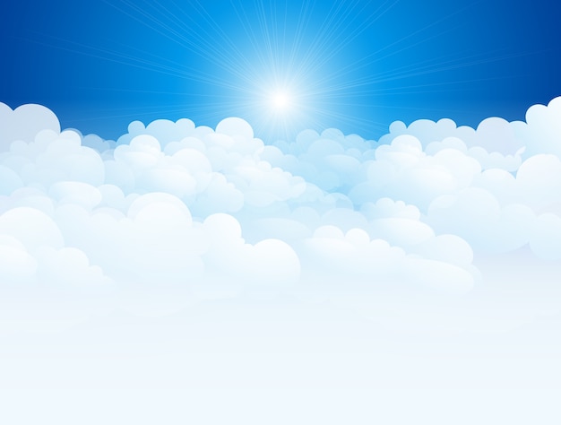 Cielo azul con nubes