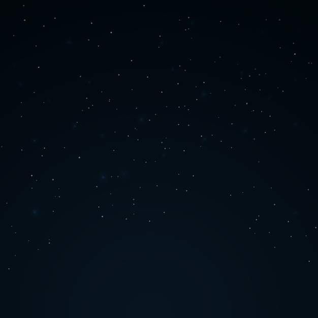 Vector cielo estrellado. fondo del universo negro. caída de nieve. ilustración vectorial