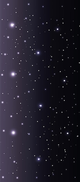 Vector cielo nocturno estrellado