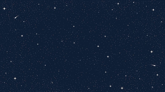 Cielo nocturno con estrellas de fondo vectorial EPS 10