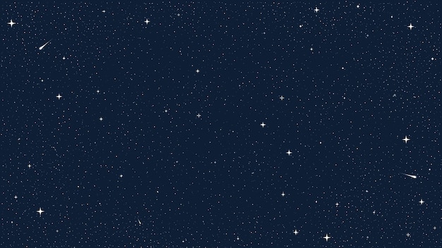 Cielo nocturno con estrellas de fondo vectorial eps 10