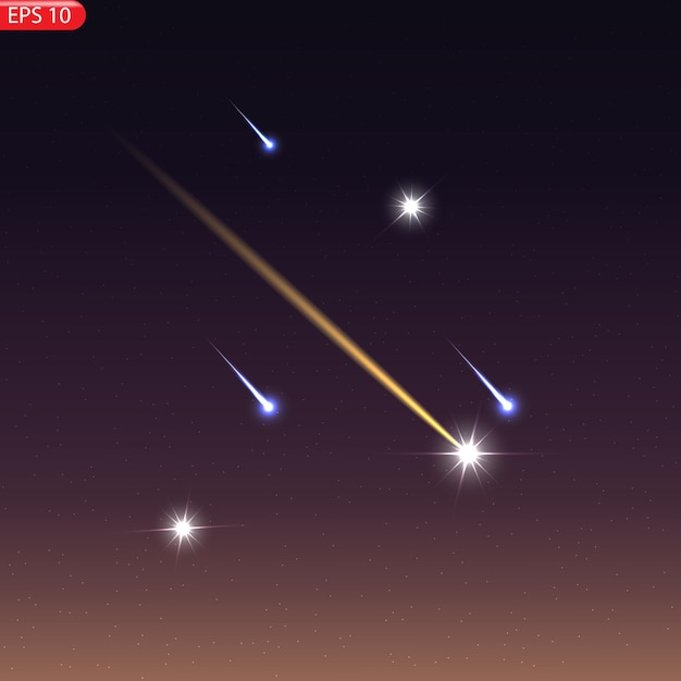 Vector cielo nocturno con estrellas ilustración vectorial vector de cielo nocturno estrellado con estrellas brillantes