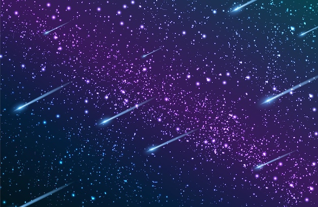 Vector cielo nocturno vía láctea galaxia