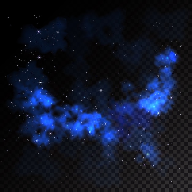 Cielo nocturno vibrante Vía Láctea Espacio galaxia nebulosa nubes estrellas