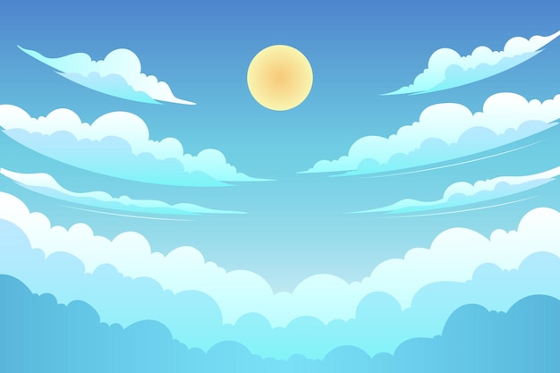 cielo nube fondo nubes vector sol ilustración naturaleza verano azul claro tiempo día nublado