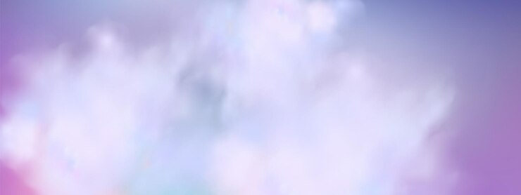 Vector un cielo púrpura y rosado con nubes y un fondo púrpula y azul