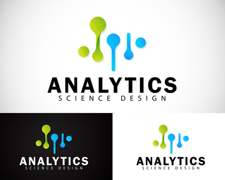 Vector ciencia de la creación del logotipo concepto de diseño moderno